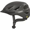 ABUS Stadthelm Urban-I 3.0 MIPS - Fahrradhelm mit Aufprallschutz, Rücklicht, Schirm und Magnetverschluss - für Damen und Herren - Titan Matt, Größe S