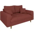 S-Style Möbel 2-Sitzer-Sofa, Terracotta, Textil, Echtholz, Teilmassiv,Buche, Birke, Füllung: Polyetherschaumkern, 150x81x93 cm, Blauer Engel, FSC Mix, Oeko-Tex®, Hergestellt in Europa, Wohnzimmer, Sofas & Couches, Sofas, 2-Sitzer Sofas