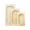 Butterformen-3er-Set, eckig, aus Ahornholz Butter