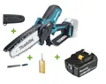 Makita DUC150Z Akku-Astsäge 18V mit Zugabe 1x Akku 6Ah Kettensäge 15cm