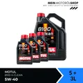 Motul 8100 X-clean 5W-40 MB 229.51 VW API SN Motoröl 5+3 Liter = 8 Liter