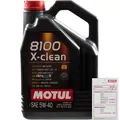 5 Liter Original Motul 8100 X-clean 5W-40 Motoröl für Ford MB Porsche Opel