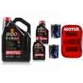 7L Motoröl Motul 8100 X-clean 5W-40 2x MANNOL Motor Flush ADDITIV inkl. Tasche