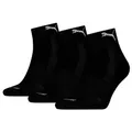 Puma 3P Cushioned Quarter Sock Schwarz Gr 43/46