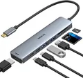 MOKiN USB C Hub Type C Adapter 6 in 1 USB-C Hub with HDMI 4K @ 30Hz, 2 x USB