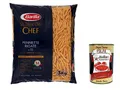 9x Barilla Pasta Selezione Oro Chef Pennette Rigate N°72 italienisch Nudeln 3kg pack + Italian Gourmet polpa 400g