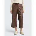 TOM TAILOR 7/8-Hose Hosen & Chino Culotte Hose in Lederoptik braun W44/L28