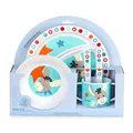 Sterntaler Geschirr-Set Emmi, Teller, Schale, Tasse, Löffel, Gabel, Alter: Für Babys ab 6 Monaten, Hellblau/Mehrfarbig