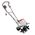 IKRA Elektro Bodenhacke IEM 1500, Flexible Arbeitsbreite 32 & 45cm, Arbeitstiefe 20cm, 1500W, Bremssporn, Transportrad