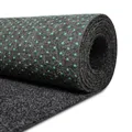 Rasenteppich outdoor Kunstrasen für den Balkon 250x100 cm Raseteppich mit Noppen Meterware Schwarz/Anthrazit Vliesrasen wasserdurchlässig, 1m breit Bodenbelag