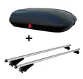 Dachbox CA320L carbonl.+Dachträger für Mitsub Outlander PHEV ab 14 aufl. Rel.
