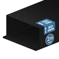 EDO Kabelkanal 120x60 mm Dunkelanthrazit – 2 m Kabelschacht mit Klappdeckel zur Schraubmontage – Aufputz Kabelabdeckung für Wand, TV, Büro – Kabel Organizer für Innenbereich