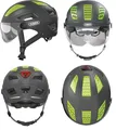 Abus Fahrradhelm Hyban 2.0 Ace Größe L 56-61 cm titan Fliegennetz Visier