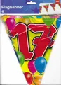 1 KUNSTSTOFF WIMPELKETTE 10m 17.Geburtstag GIRLANDEN PARTY DEKO