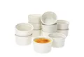 MamboCat Servierschale 12x Muffin Schälchen Bianca Weiß 120ml Mini-Backform Crème Brûlée, Porzellan