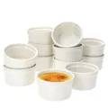 12 Muffin Schälchen Bianca Weiß 120ml Mini-Backform Soufflé Auflauf Crème Brûlée
