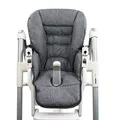 BAMBINIWELT Ersatzbezug Sitzkissen Bezug kompatibel mit Peg Perego Prima Pappa-Diner MELIERT (meliert dunkelgrau)