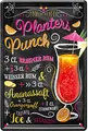 Planters Punch Cocktail Rezept Brauner Weißer Rum Ananassaft Orangensaft Zitronensaft 20 x 30 cm Bar Party Keller Deko Blechschild 1853