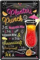 WOGEKA ART Metallbild Planters Punch - Cocktail Rum - 20 x 30 cm Retro Blechschild Bar