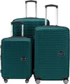 HAUPTSTADTKOFFER - Mitte - Koffer-Set 3 Trolley Hartschale, TSA, XXL Erweiterung, 4 Rollen (S, M & L),Türkis