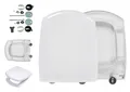 Ramm Toilettensitz kompatibel mit Cersanit Carina, WC Sitz aus antibakteriellem Duroplast, Toilettendeckel mit Absenkautomatik Soft Close