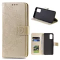 CoverKingz Handy Case kompatibel mit Huawei P smart 2021 - Handy Cover mit Kartenfach Phonecase - Smartphone Hülle klappbar Motiv Mandala Gold
