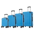 Koffer Suitcase Set, Trolley Reisekoffer, Rollkoffer Handgepäck, Blau
