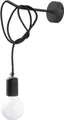 Wandleuchte EDISON schwarz 1xE27 15W Stoff/Stahl 100x23x8cm Sollux Lighting