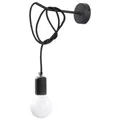 NEU Wandleuchte EDISON Stoff Stahl Schwarz E27 LED SOLLUX LIGHTING Schlafzimmer