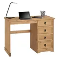 CARO-Möbel Schreibtisch, Braun, Holz, Kiefer, Vintage, 104x78x47 cm, Arbeitszimmer, Schreibtische, Bürotische