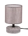 Reality Leuchten Tischleuchte Marie R50980126, Keramik Braun, Stoffschirm Braun, exkl. 1x E14