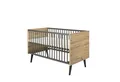 Schardt Babybett MORRIS OAK Kombi-Kinderbett 70x140 cm, Dekor Artisan Oak, Made in Germany, umbaubar zum Juniorbett