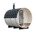 HOME DELUXE Fasssauna mit Holzofen - 4-6 Personen, BxTxH: 210 x 240 x 210 cm, inkl. Holzofen @ Saunazubehör, Gartensauna
