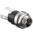 BestPlug 12V 24V DC Einbau-Buchse Einbau-Kupplung Terminal Einbauelement männlich, Innendurchmesser 5,7mm, Stiftdurchmesser 2,5mm, Metallausführung mit Befestigungsmutter
