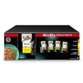 SHEBA Adult Katzenfutter nass - 40x85g Portionsbeutel - Geflügel Variation in Sauce - Nassfutter für Katzen - 1 Großpackung