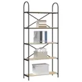 vidaXL Bücherregal Sonoma-Eiche 80 x 30 x 183 cm Holzwerkstoff, Moderner Bücherregal, schicke Aufbewahrungslösung, rechteckige Regaleinheit, minimalistischer Buchhalter