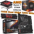 Bundle AMD Ryzen 7 5700X Gigabyte B550 AORUS ELITE AX V2 16GB RAM 3200MHz Kühler