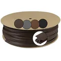 Montafox Fugendichtband Fugenband 25 m 50 m 100 m Breite 5-7 mm 7,5-10 mm Terrassenfugenband Fugendichtung Terrassendielen WPC Holz Stein Terasse Balkon, 5-7 mm/25 m/Braun