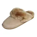 Hollert Pantoffel Damen Puschen Malibu Hausschuhe Merino Schaffell Echtleder beige 38 EU