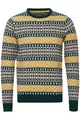 Blend BHTjorben Herren Strickpullover Grobstrick Pullover mit Norwegermuster, Größe:XL, Farbe:Sea Moss (195030)