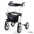 Rollator VELECO FLEXO - Leicht und Mordern - mit Sitz - Faltbar - Aluminium - Silber