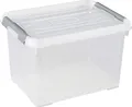 Curver 243808 Aufbewahrungsbox HANDY stapelbar (L x B x H) 400 x 290 x 260mm Transparent, Silber 1St.