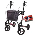 TOPRO Troja 5G "Black Series" Rollator (Modell 2025) | Faltbarer Premium Rollator mit integrieter Ankipphilfe | Geeignet für Indoor und Outdoor | 7 Jahre Garantie (Bordeauxrot, M)