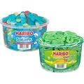Set Haribo Die Schlümpfe 150 St. + Haribo Saure Apfelringe 150 St. Dosen