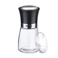 Westmark Gewürzstreuer, Mit Aromadeckel, Feines Lochbild, Fassungsvermögen: 190 ml, Glas/Rostfreier Edelstahl/Kunststoff, Blacky, Transparent/Schwarz/Silber, 63502260