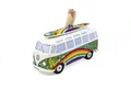 BRISA VW Collection - Volkswagen Spar-Büchse-Schwein-Dose mit Surfbrett im T1 Bulli Bus Samba Design (Love Bus/Grün)