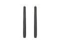 UYUNI Lighting LED Stabkerzen Taper 2er Set 2 x 25cm - Grau - Flammenlos