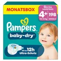 Pampers Baby-Dry Größe 4+, 198 Windeln, 10kg-15kg, Bis zu 100% Auslaufschutz & Komfort die ganze Nacht