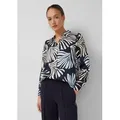 s.Oliver Langarmbluse Bluse Satinierte Viskose-Bluse mit All-over-Print und Manschetten bunt 4XL (48)