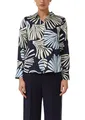 s.Oliver Satinierte Viskose-Bluse mit All-Over-Print und Manschetten